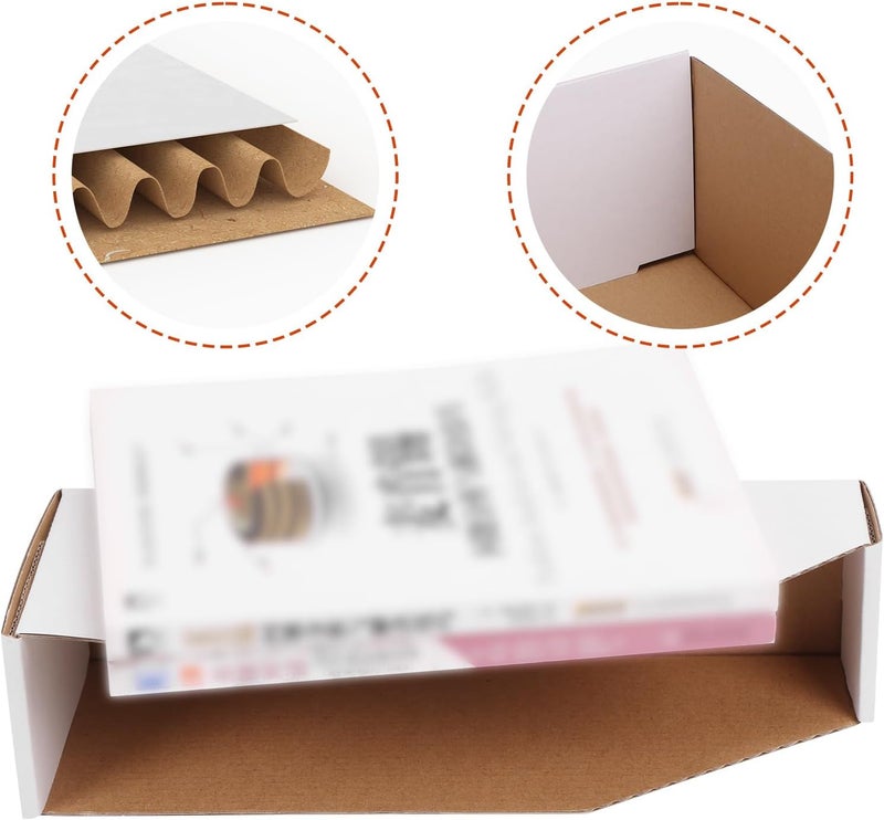 ZBEIVAN Cardboard Storage Bins Boxes 35 Packs 12x3x4.5 Inches, Easy Assembly Pantry Organizer Bins for Shelf, White - Image 4